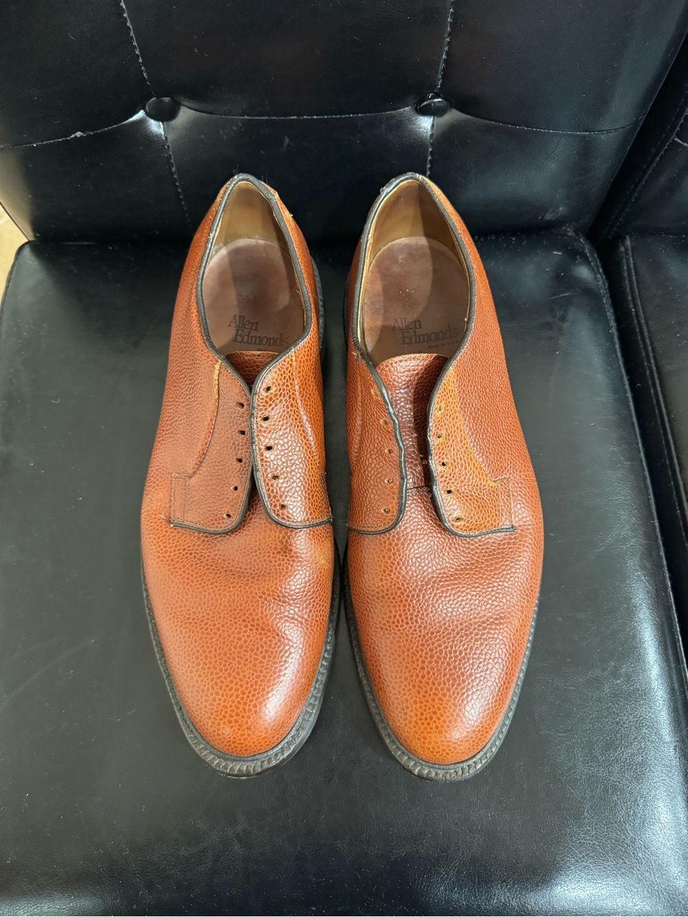 Alden Edmonds-Brown Pebble Leather Dress Shoes . Size 11